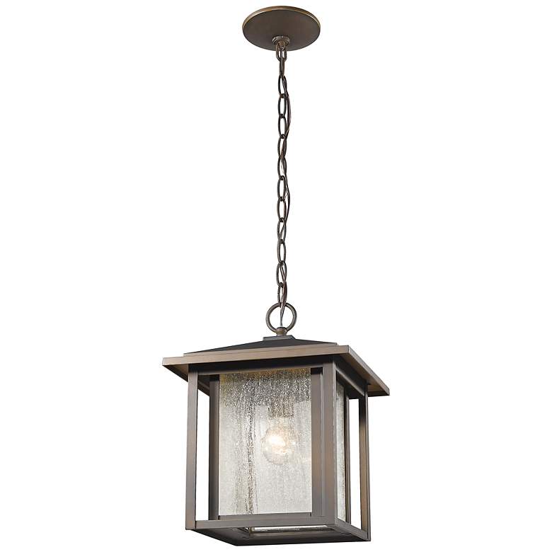 Image 2 Aspen 14 1/4" High Oil-Rubbed Bronze Outdoor Hanging Light