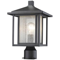 Aspen 14 3/4" High Black Outdoor Lantern Post Light