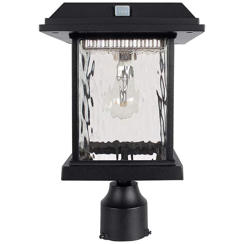 Image 3 Aspen 15 inch High Black Solar Powered LED Outdoor Post Light more views