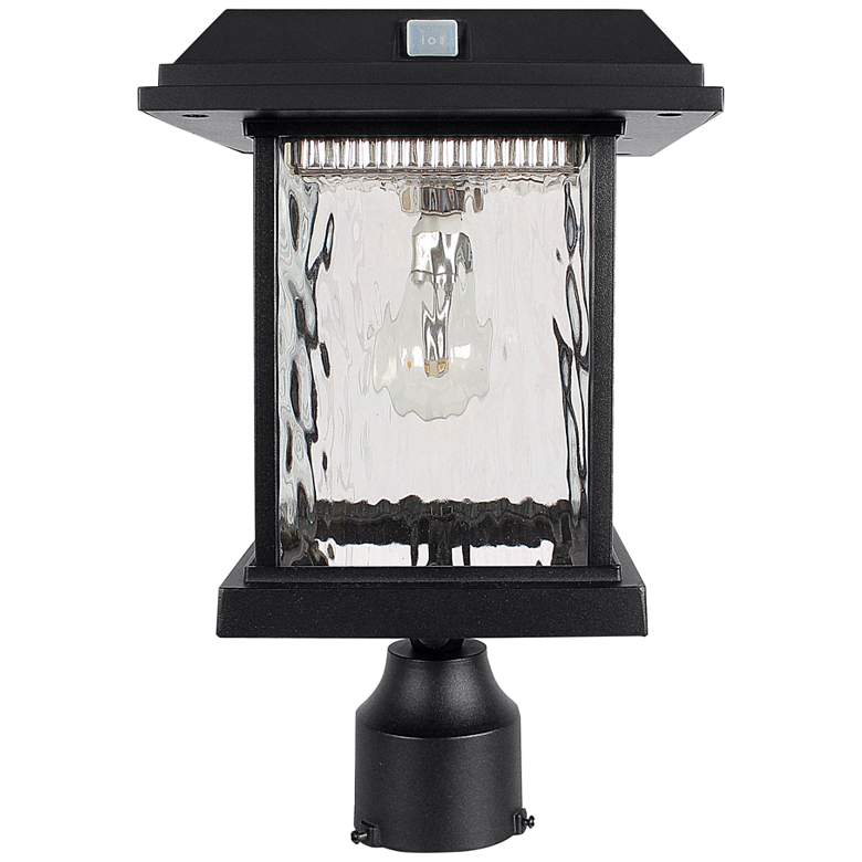 Image 3 Aspen 15" High Black Solar Powered LED Outdoor Post Light more views