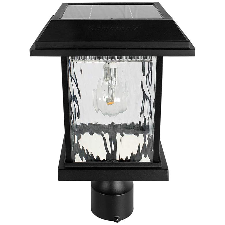Image 4 Aspen 15" High Black Solar Powered LED Outdoor Post Light more views
