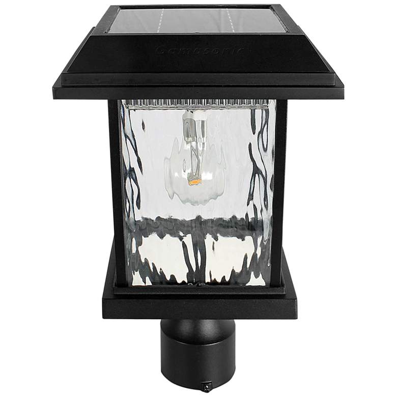 Image 4 Aspen 15 inch High Black Solar Powered LED Outdoor Post Light more views