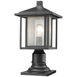 Aspen 16 3/4" High Black Outdoor Lantern Pier Light