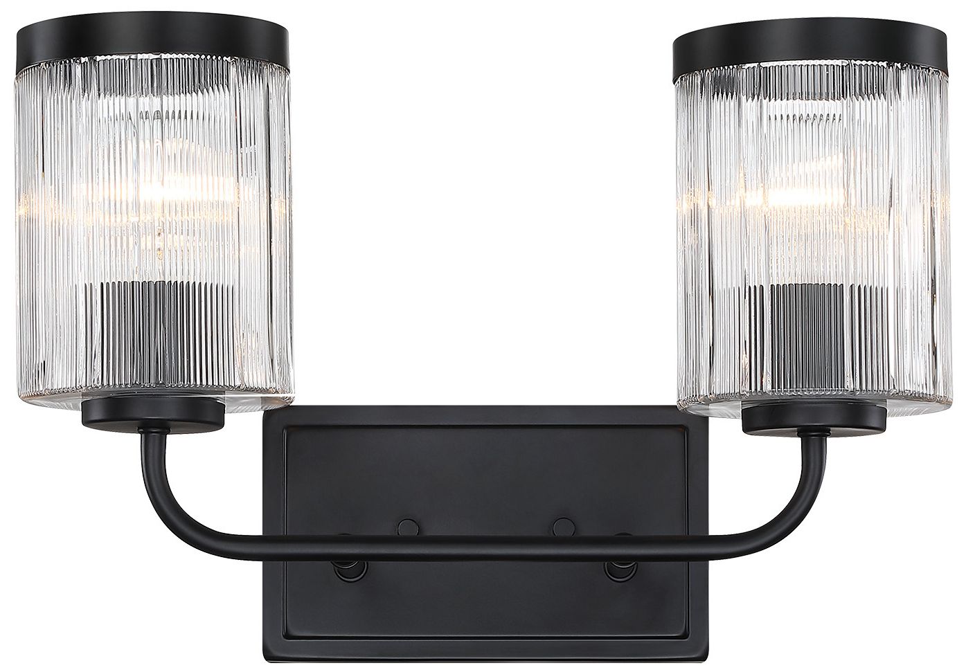 Image 4 Aspen 16 in. 2-Light Matte Black Vanity Wall Light for Bathrooms more views