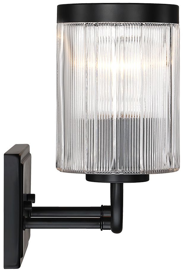 Aspen 16 in. 2-Light Matte Black Vanity Wall Light for Bathrooms