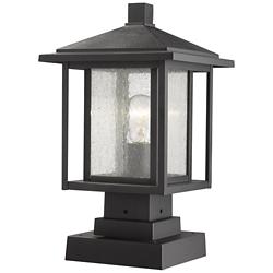 Aspen 16" High Black Metal Outdoor Pier Mount Light