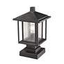 4_Aspen 16" High Black Metal Outdoor Pier Mount Light more views