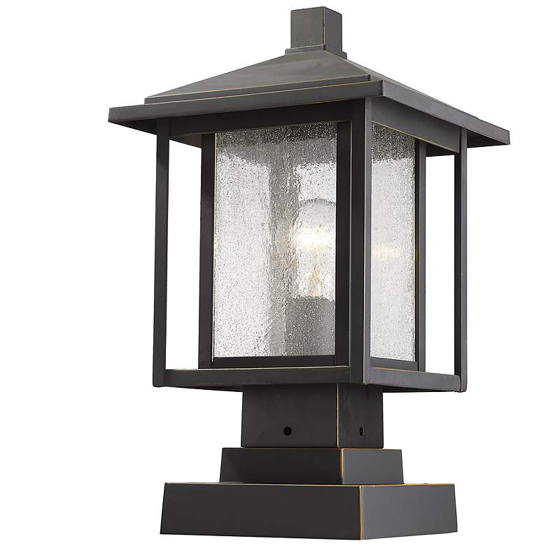 Image 1 Aspen 16" High Oil-Rubbed Bronze Outdoor Pier Mount Light