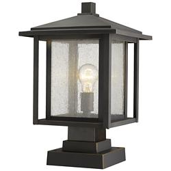Aspen 17 1/2"H Oil-Rubbed Bronze Outdoor Pier Mount Light