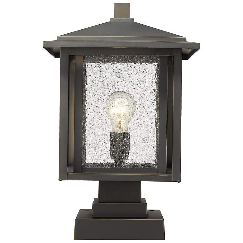 Image 3 Aspen 17 1/2"H Oil-Rubbed Bronze Outdoor Pier Mount Light more views