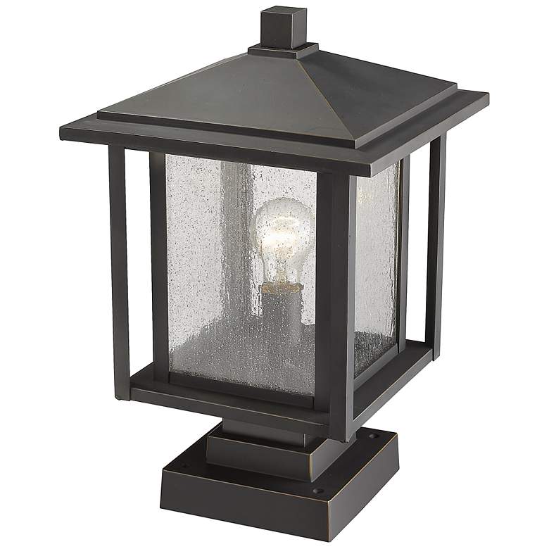Image 4 Aspen 17 1/2"H Oil-Rubbed Bronze Outdoor Pier Mount Light more views