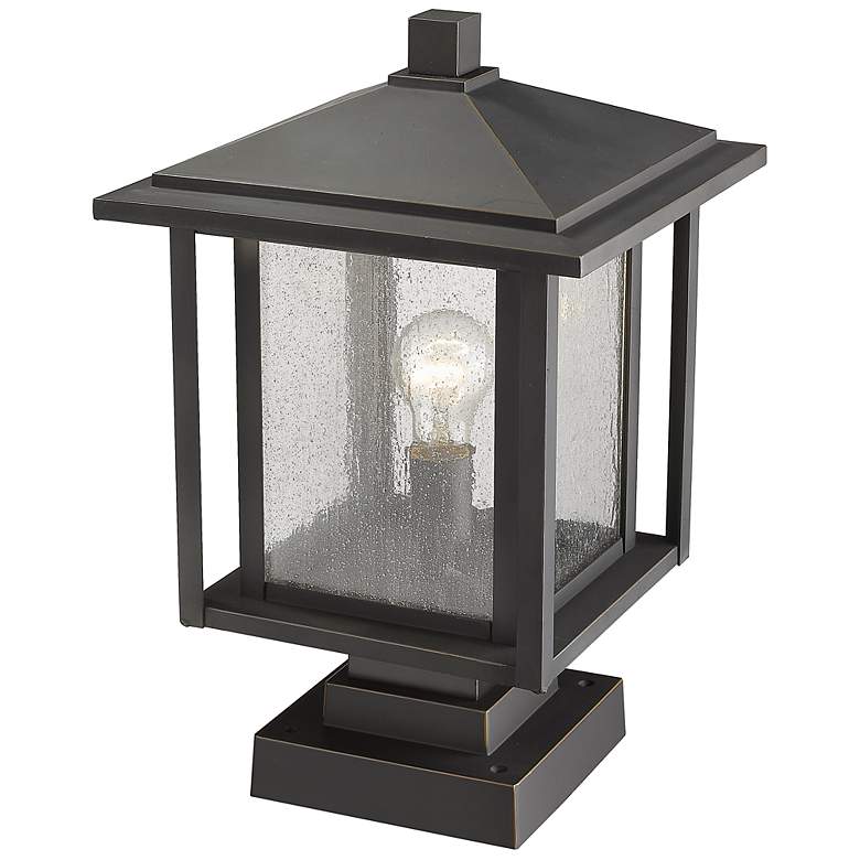 Image 4 Aspen 17 1/2 inchH Oil-Rubbed Bronze Outdoor Pier Mount Light more views