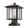 5_Aspen 17 1/2"H Oil-Rubbed Bronze Outdoor Pier Mount Light more views