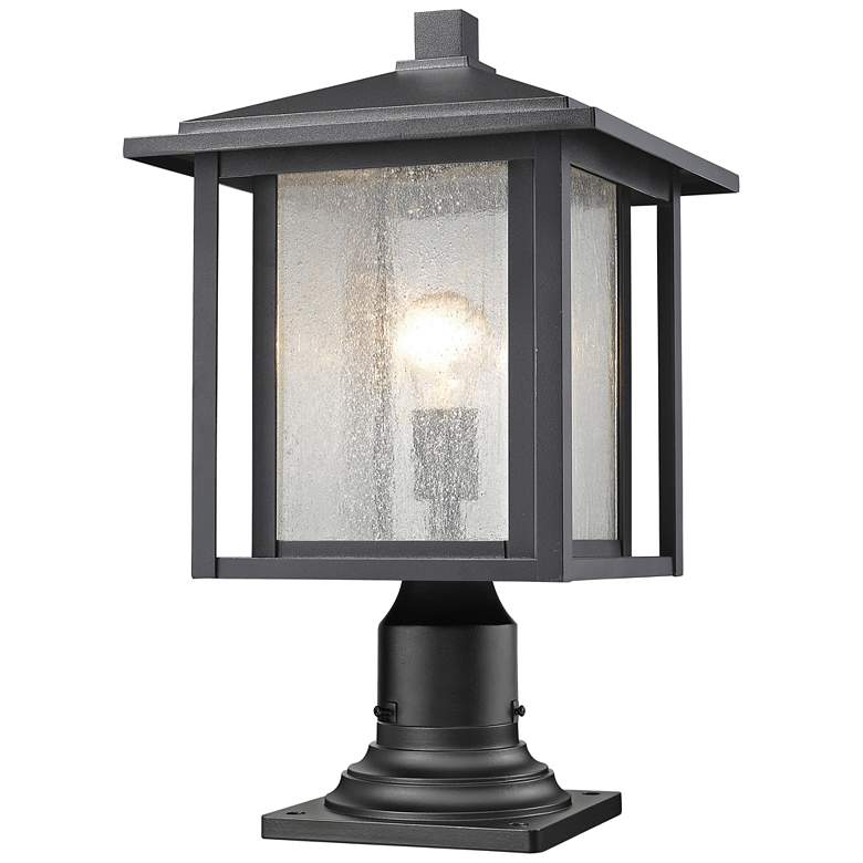 Image 1 Aspen 18 1/4" High Black Outdoor Lantern Pier Light