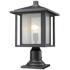 Aspen 18 1/4" High Black Outdoor Lantern Pier Light