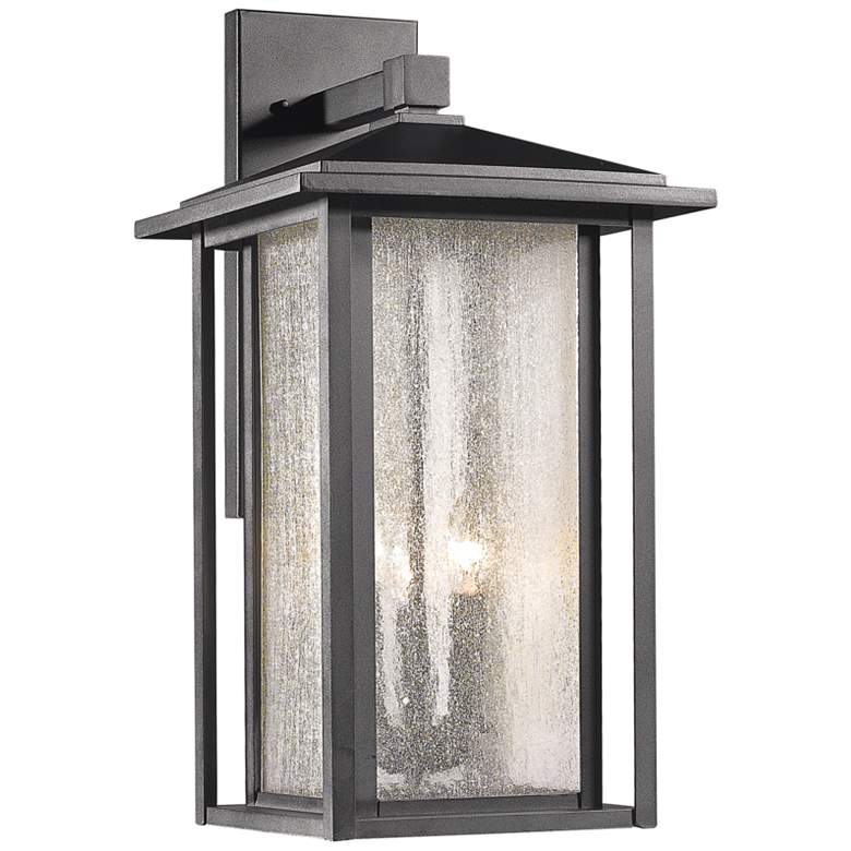 Image 1 Aspen 21 1/4 inch High Black Outdoor Wall Light