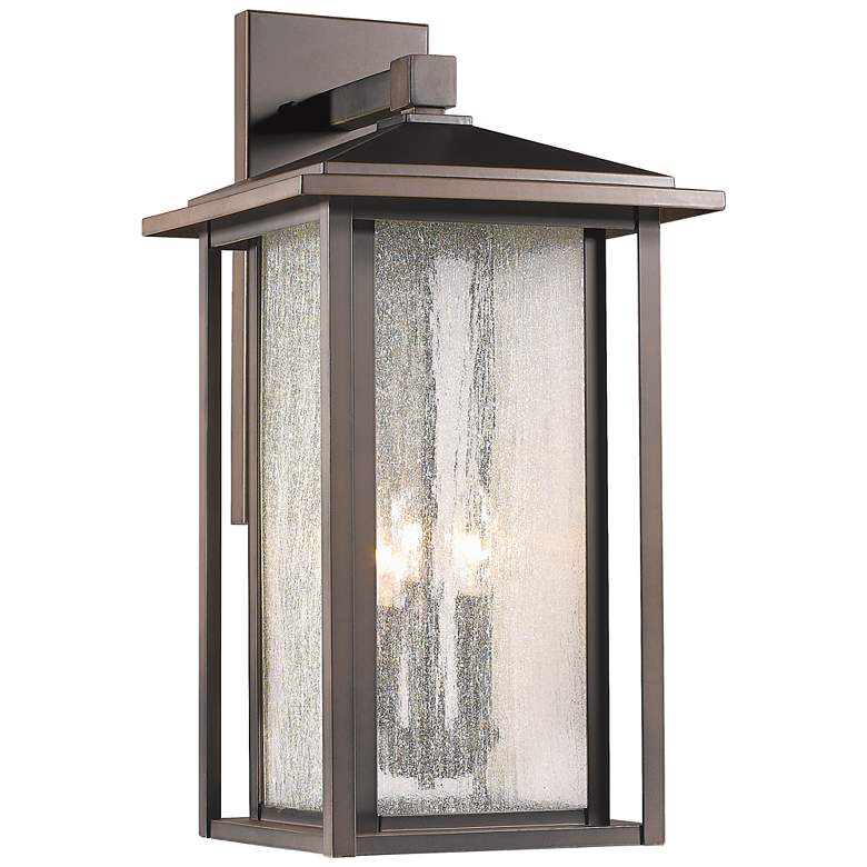 Image 1 Aspen 21 1/4"H Oil-Rubbed Bronze 3-Light Outdoor Wall Light