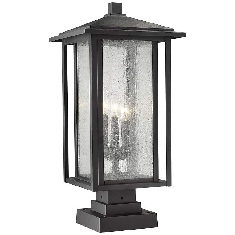 Image 1 Aspen 23 1/2" High Black Outdoor Pier Mount Light