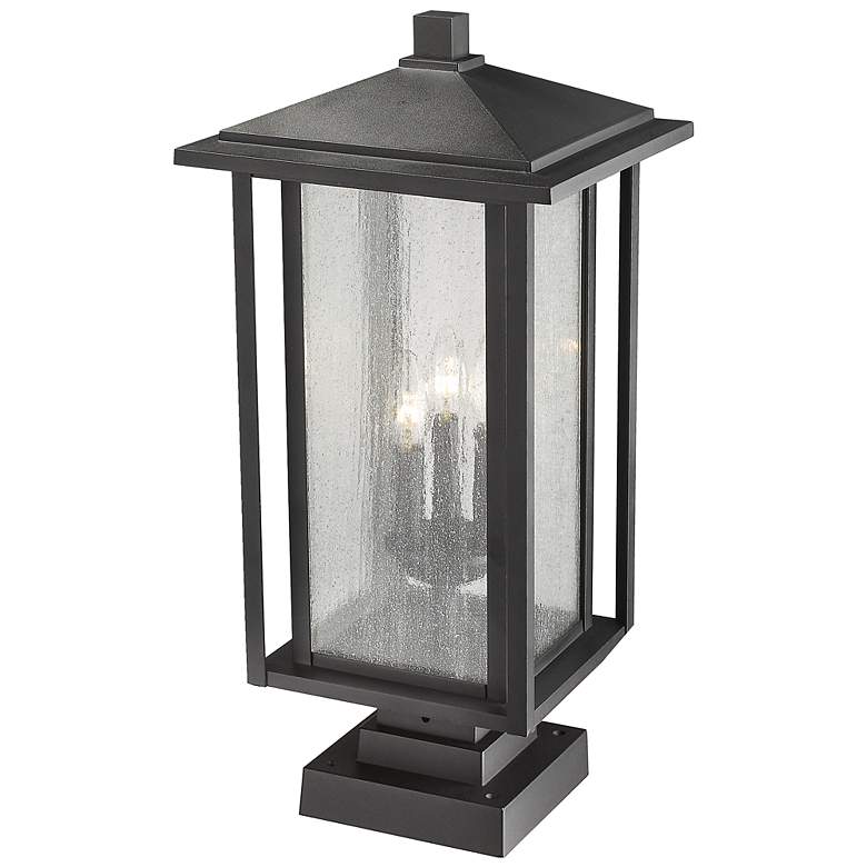 Image 4 Aspen 23 1/2" High Black Outdoor Pier Mount Light more views