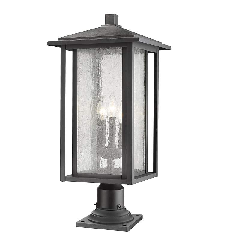 Image 1 Aspen 24 1/2 inch High Black Outdoor Pier Mount Light