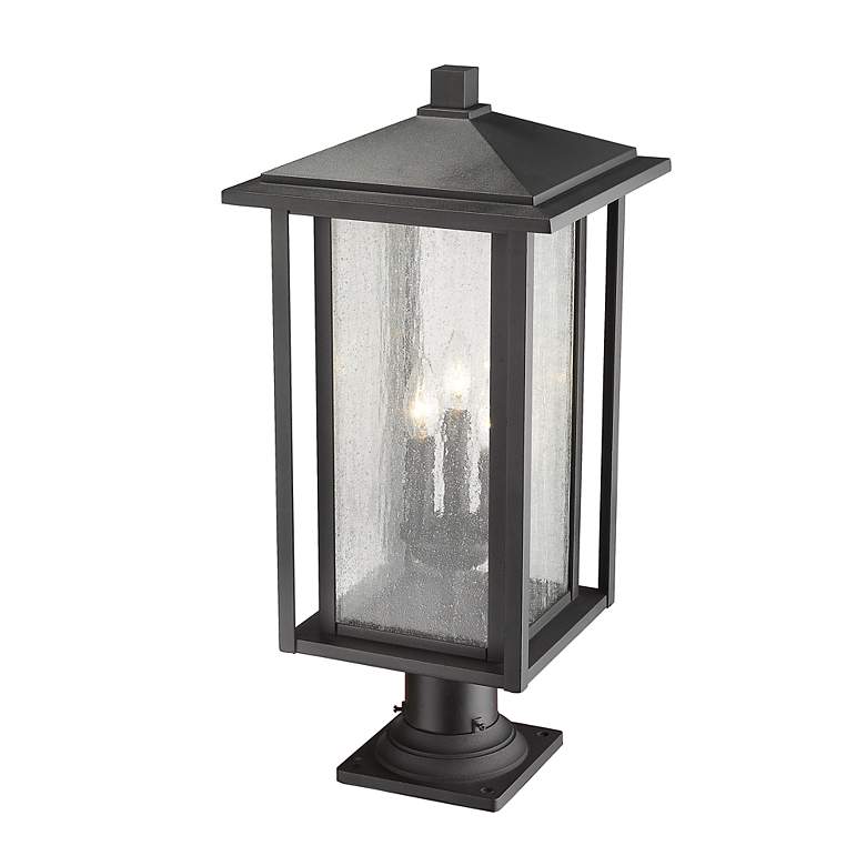 Image 4 Aspen 24 1/2 inch High Black Outdoor Pier Mount Light more views