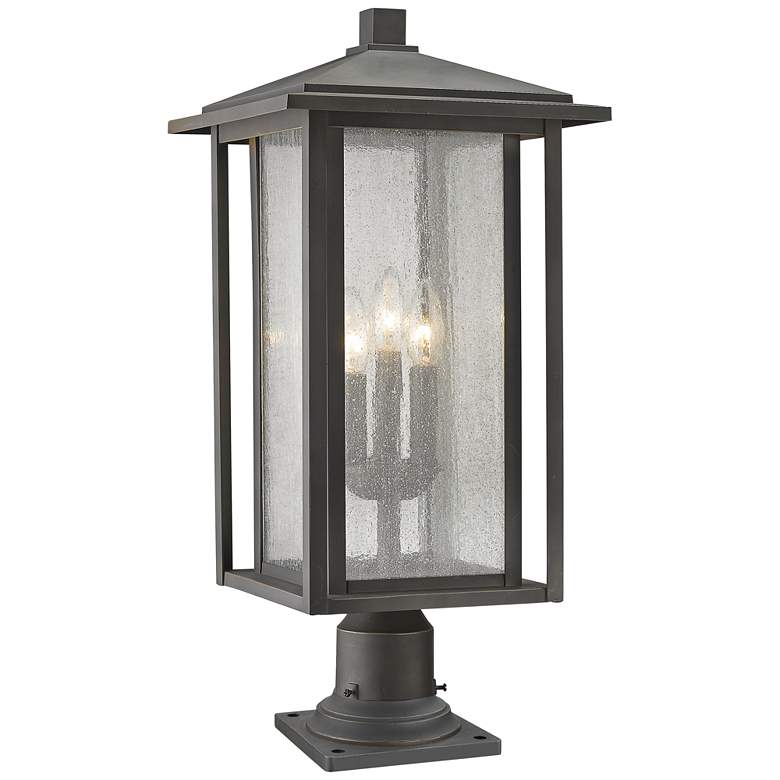 Image 1 Aspen 24 1/2"H Oil-Rubbed Bronze Outdoor Pier Mount Light