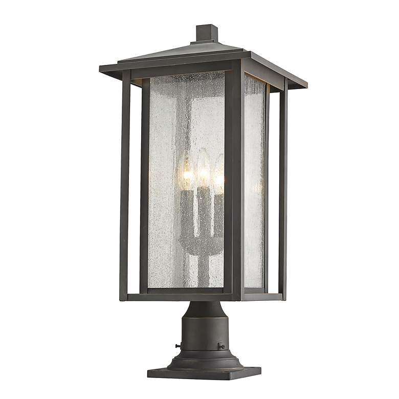 Image 5 Aspen 24 1/2"H Oil-Rubbed Bronze Outdoor Pier Mount Light more views
