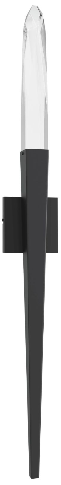 Aspen 32"H LED Wall Sconce in Black/Clear Crystal