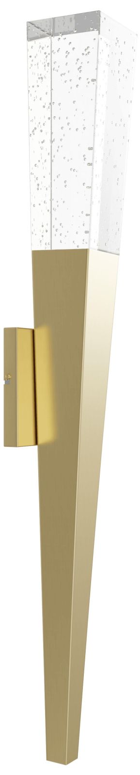 Image 2 Aspen 32"H LED Wall Sconce in Brushed Brass/Bubbled Crystal more views