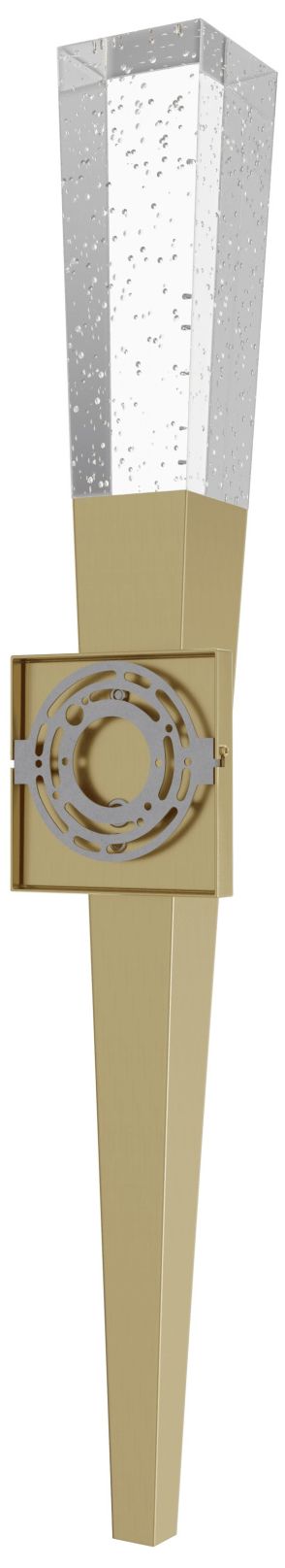 Image 3 Aspen 32"H LED Wall Sconce in Brushed Brass/Bubbled Crystal more views