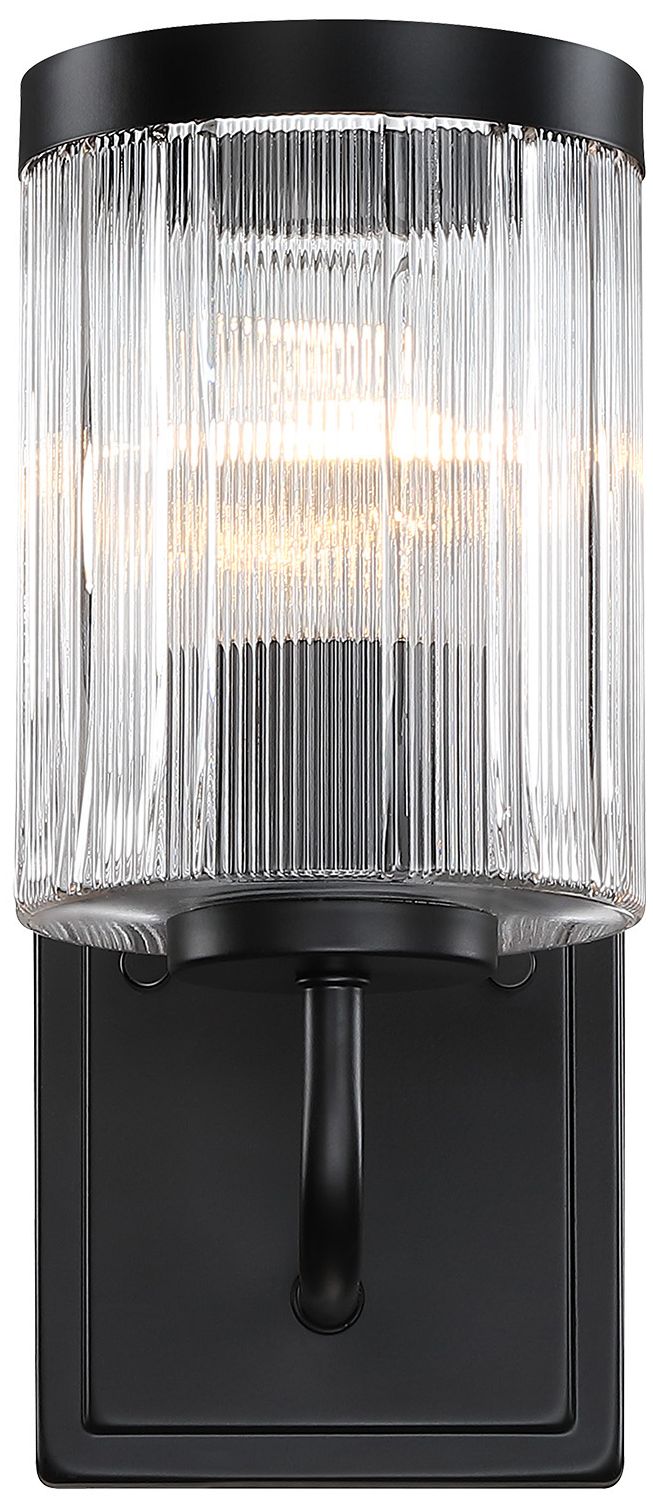 Image 4 Aspen 4.75 in. 1-Light Matte Black Indoor Wall Sconce Light for Bathrooms more views