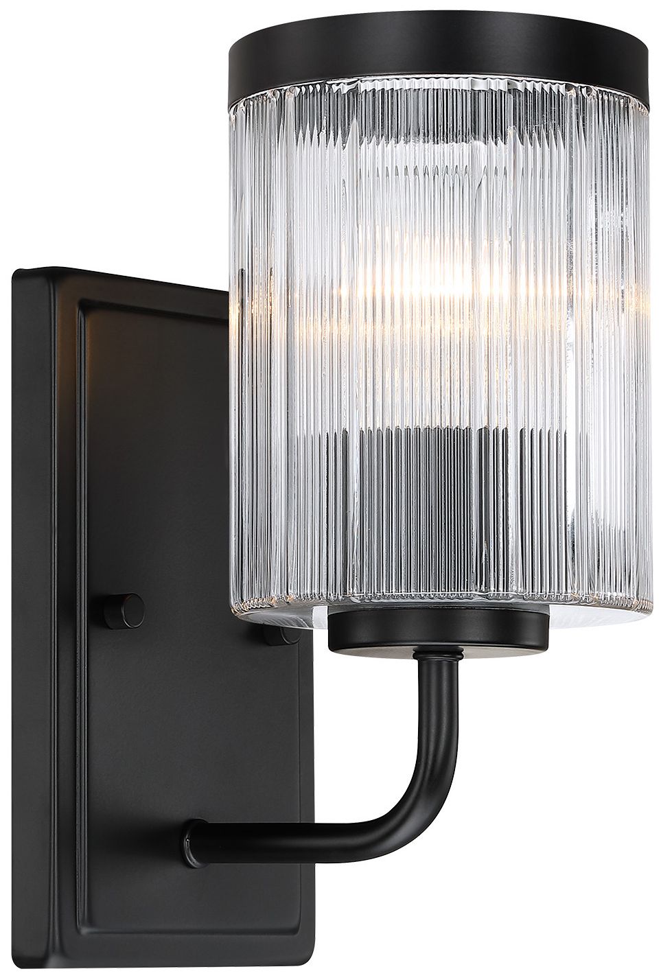 Image 5 Aspen 4.75 in. 1-Light Matte Black Indoor Wall Sconce Light for Bathrooms more views