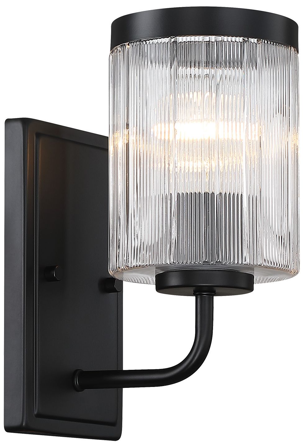Image 6 Aspen 4.75 in. 1-Light Matte Black Indoor Wall Sconce Light for Bathrooms more views