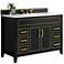 Aspen 48" Wide Black Onyx 2-Door Single Sink Vanity