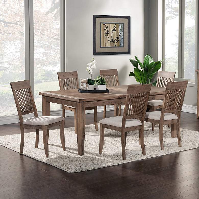 Image 1 Aspen 5-Piece Extension Iron Brush Dining Table Set