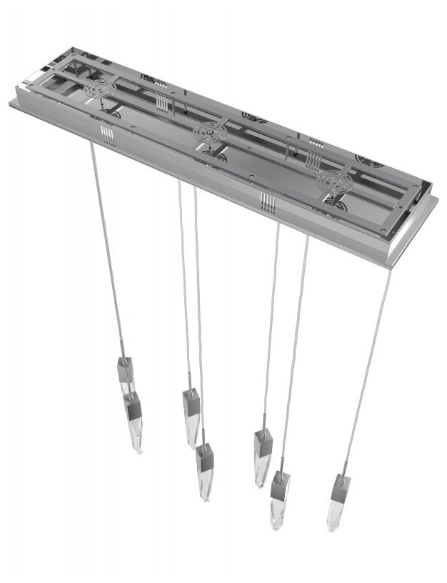 Image 3 Aspen 7-Light 47"W LED Pendant in Polished Chrome/Clear Crystals more views