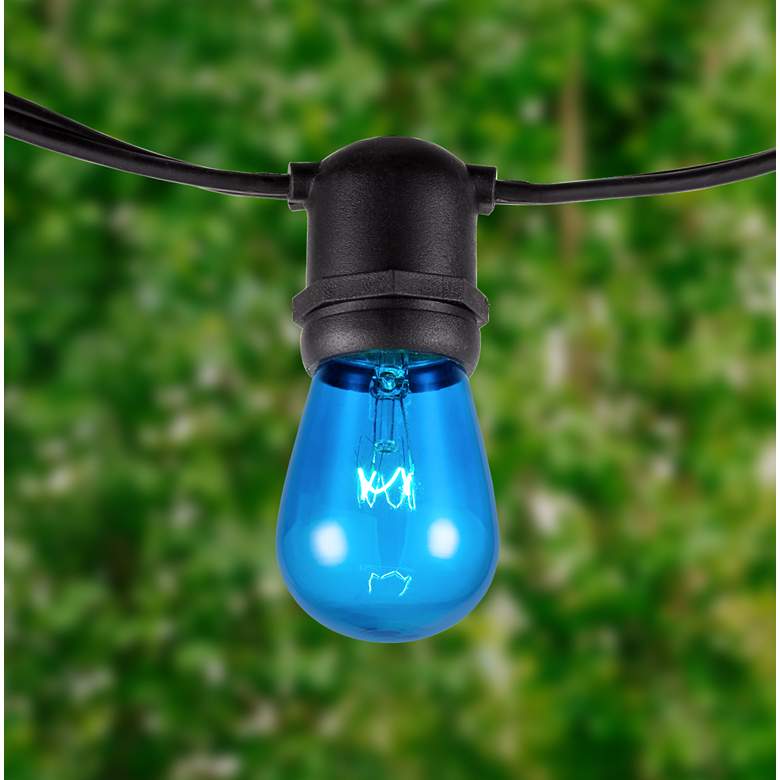 Image 1 Aspen Blue 24-Bulb 48&#39; Indoor-Outdoor String Light