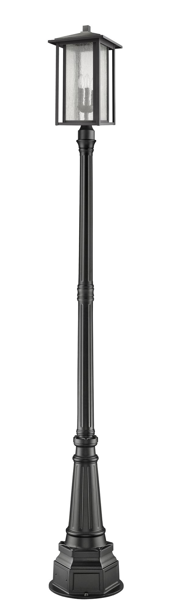 Image 2 Aspen by Z-Lite Black 106.69 inch 3 Light Outdoor Post Mounted Fixture more views