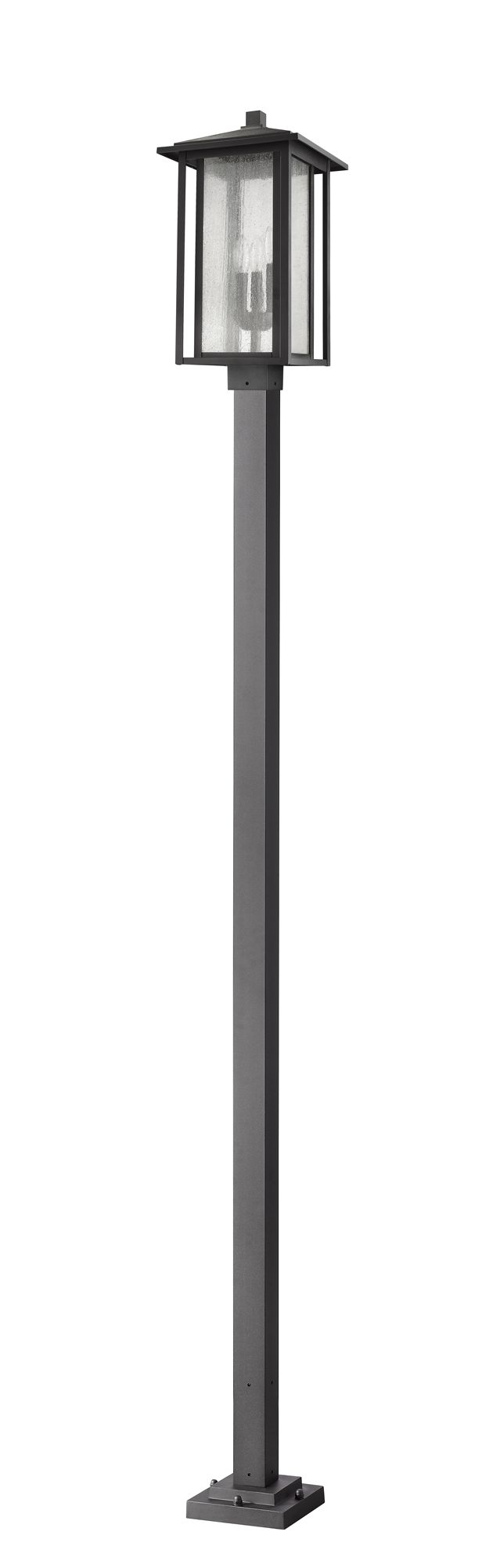 Image 3 Aspen by Z-Lite Black 116.87 inch 3 Light Outdoor Post Mounted Fixture more views