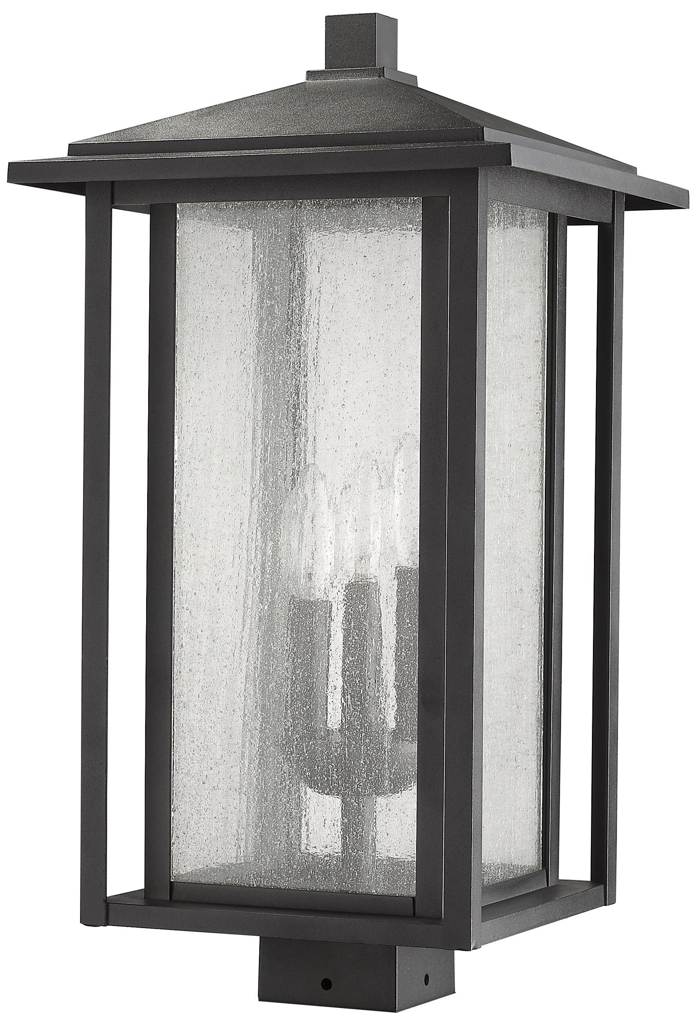 Aspen by Z-Lite Black 20.87 inch 3 Light Outdoor Post Mount Fixture