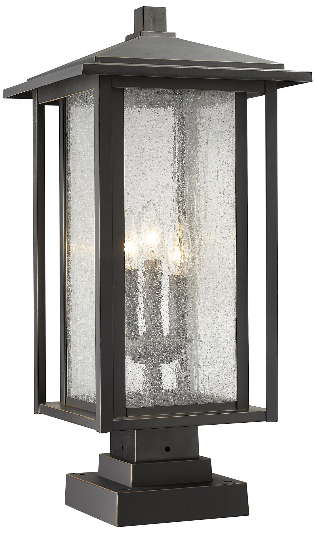 Aspen by Z-Lite Oil Rubbed Bronze 23.5 inch 3 Light Pier Mounted Fixture