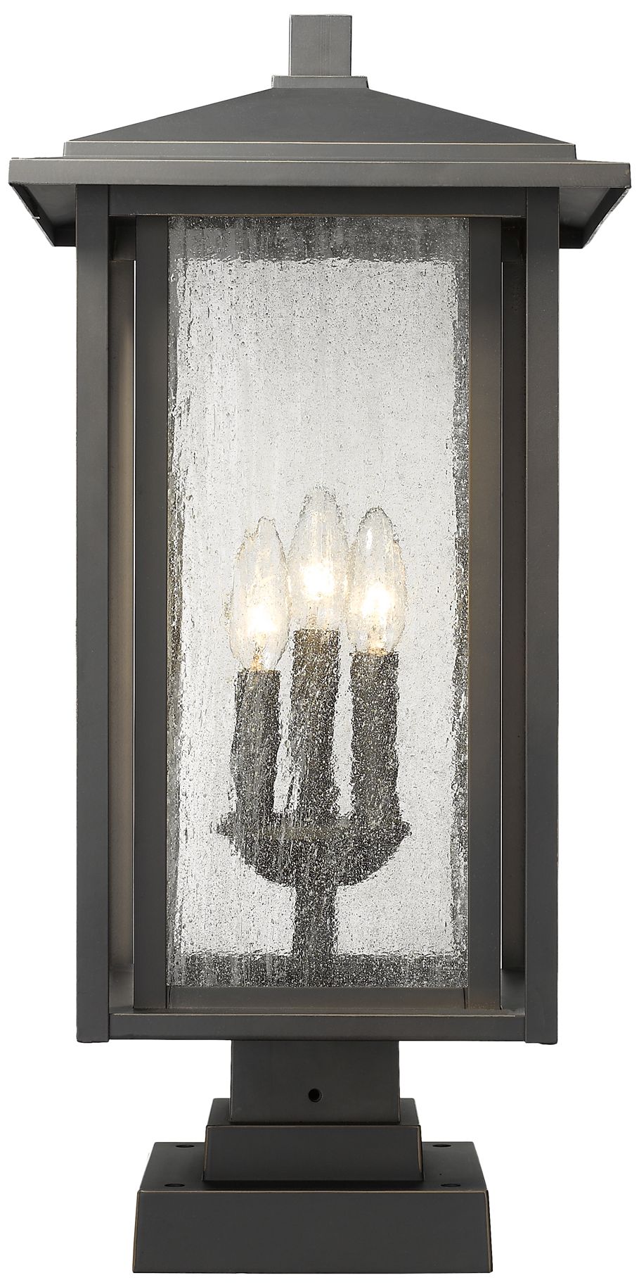 Image 2 Aspen by Z-Lite Oil Rubbed Bronze 23.5 inch 3 Light Pier Mounted Fixture more views
