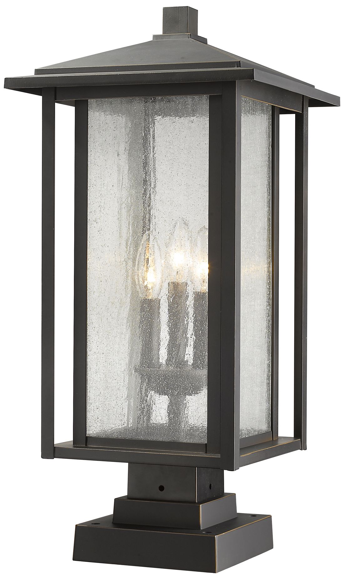 Image 3 Aspen by Z-Lite Oil Rubbed Bronze 23.5 inch 3 Light Pier Mounted Fixture more views