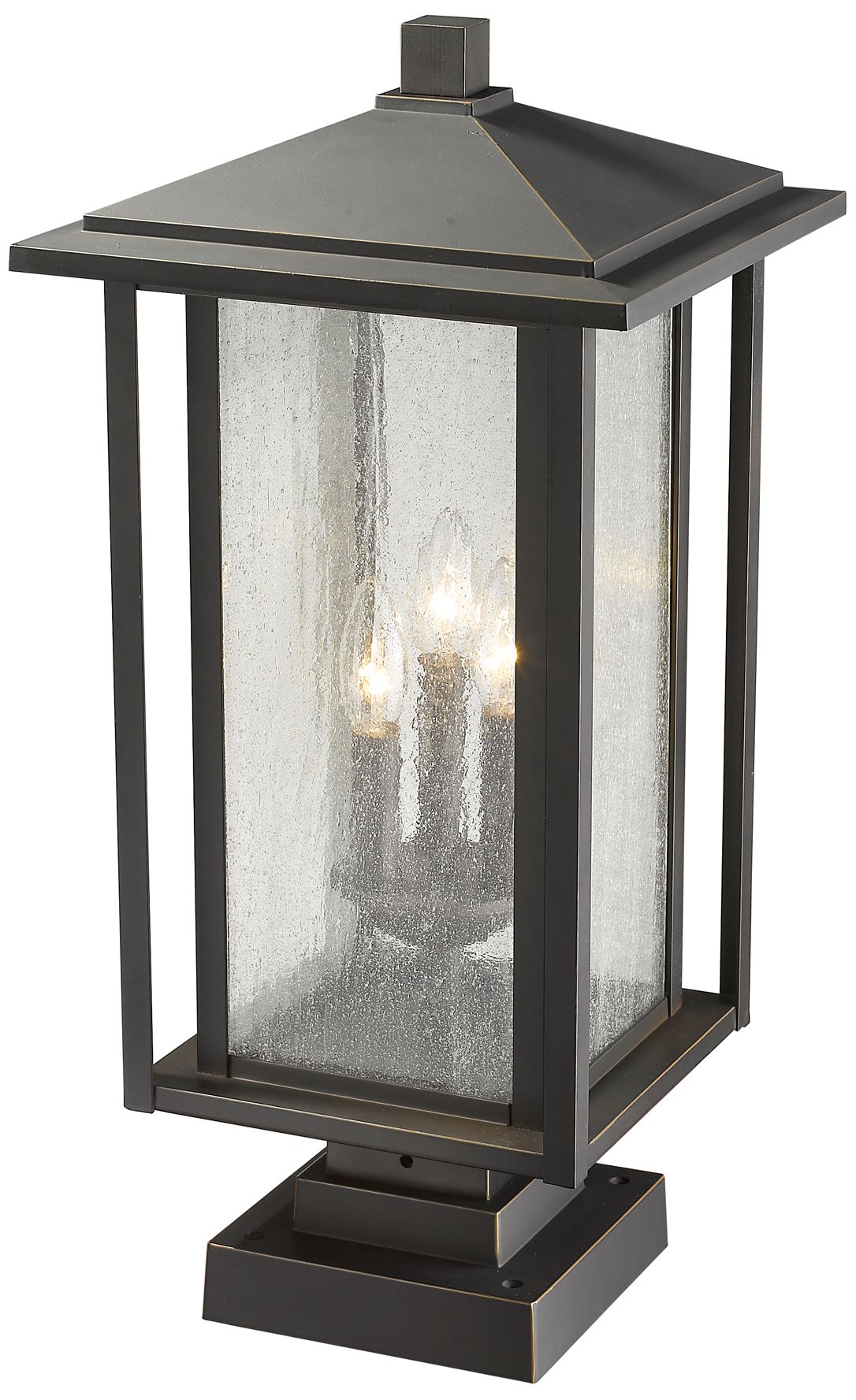 Image 4 Aspen by Z-Lite Oil Rubbed Bronze 23.5 inch 3 Light Pier Mounted Fixture more views