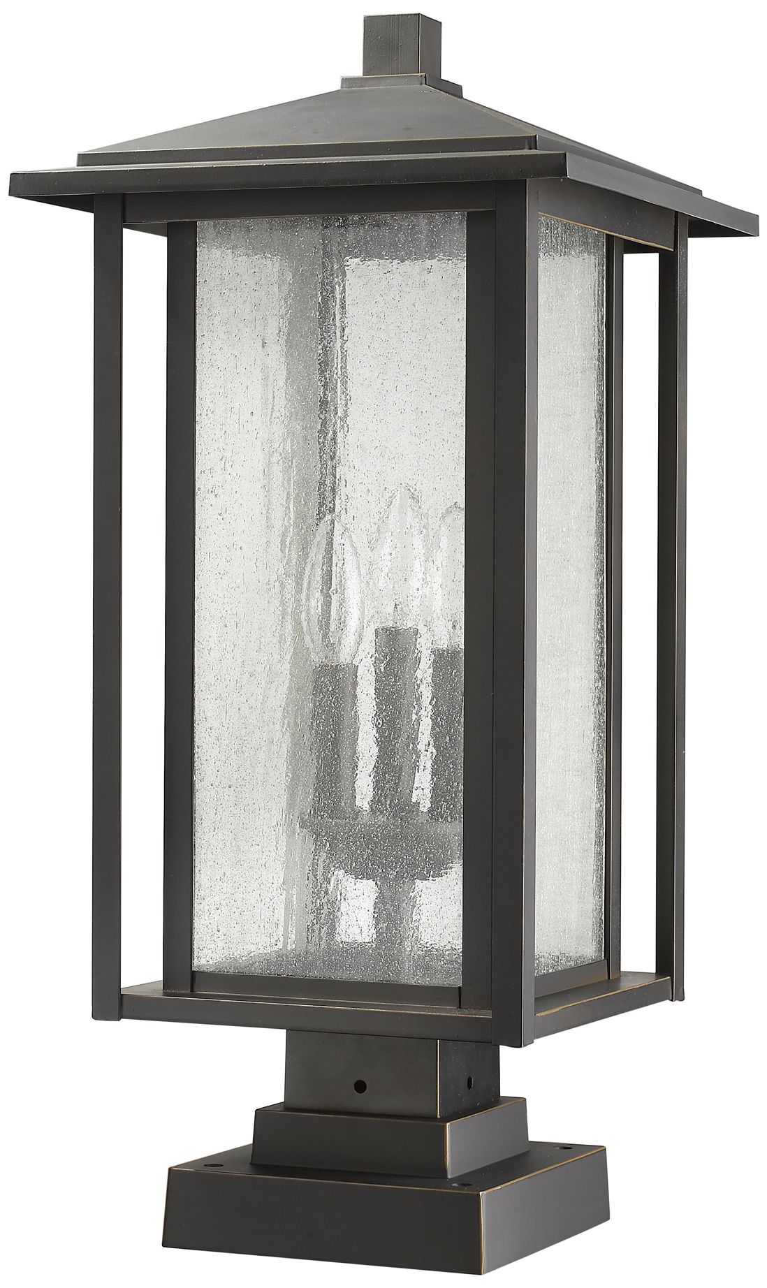 Image 5 Aspen by Z-Lite Oil Rubbed Bronze 23.5 inch 3 Light Pier Mounted Fixture more views