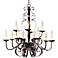 Aspen Collection 36" Wide Two-Tiered Wrought Iron Chandelier