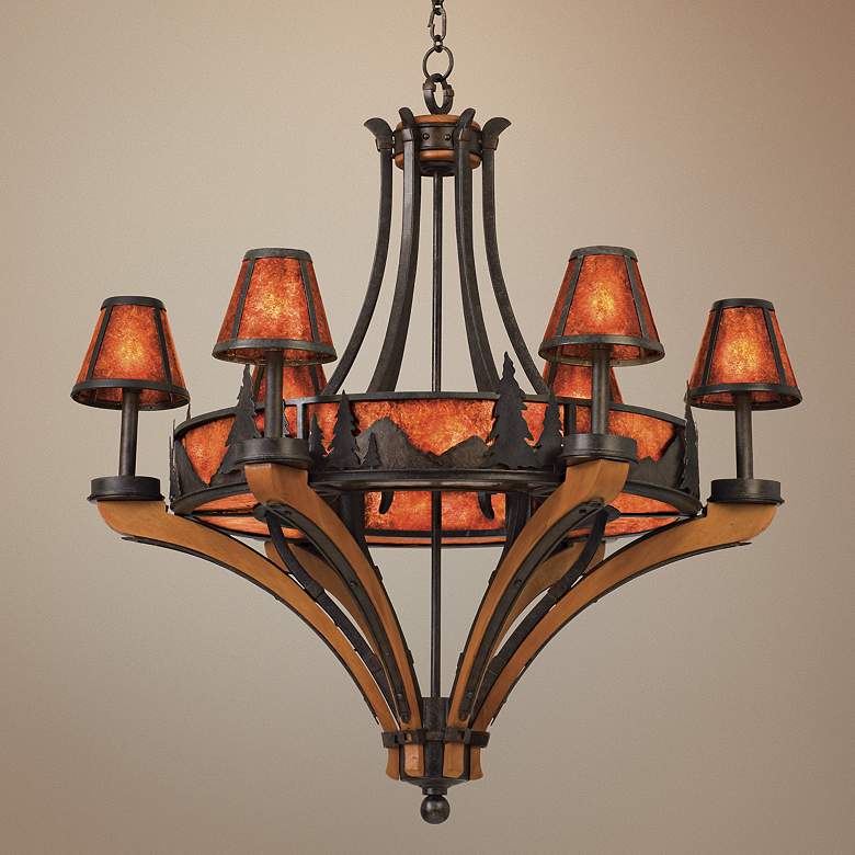 Image 1 Aspen Collection Treescape Six Light Chandelier
