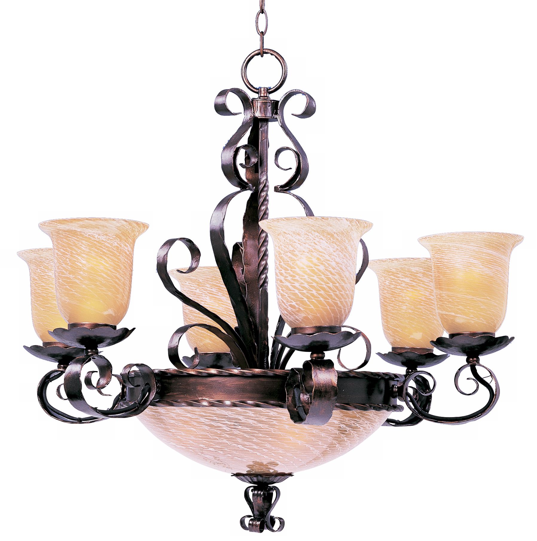 Aspen Collection Two Tier 30" Wide Bowl Chandelier