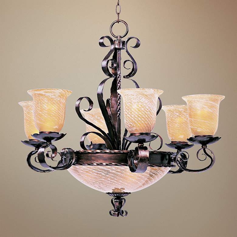 Image 1 Aspen Collection Two Tier 30 inch Wide Bowl Chandelier