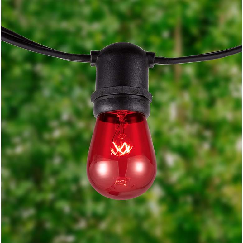 Image 1 Aspen Red 24-Bulb 48&#39; Indoor-Outdoor String Light